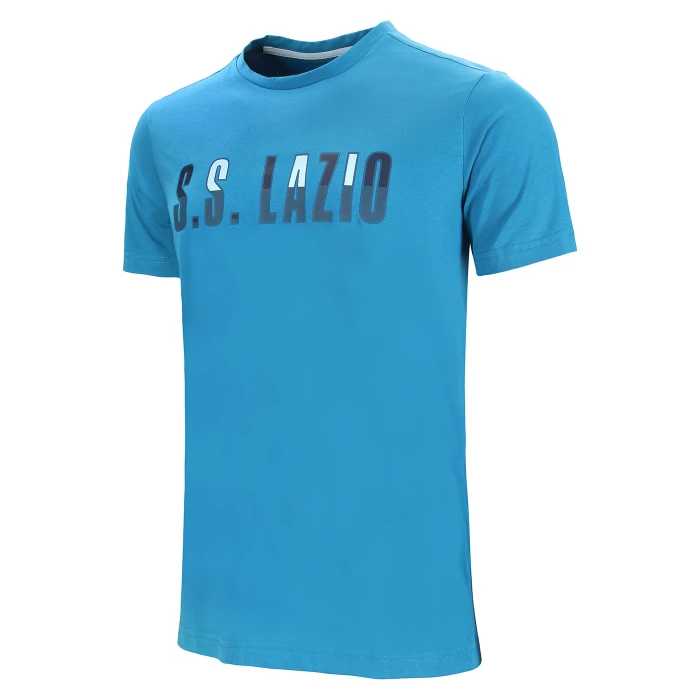 LAZIO T-SHIRT LOGO BAMBINO BLU CELESTIAL