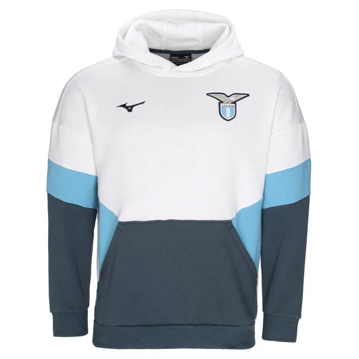 LAZIO FELPA CON CAPPUCCIO TRAVEL BAMBINO BIANCA 2025/26