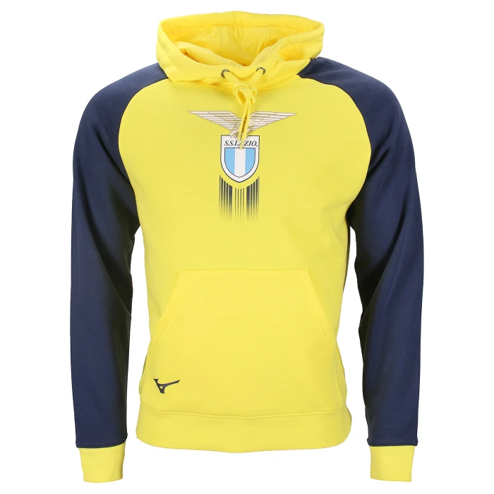 LAZIO FELPA FAN CON CAPPUCCIO GIALLA