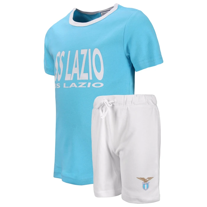 LAZIO PIGIAMA CORTO BAMBINO AZZURRO
