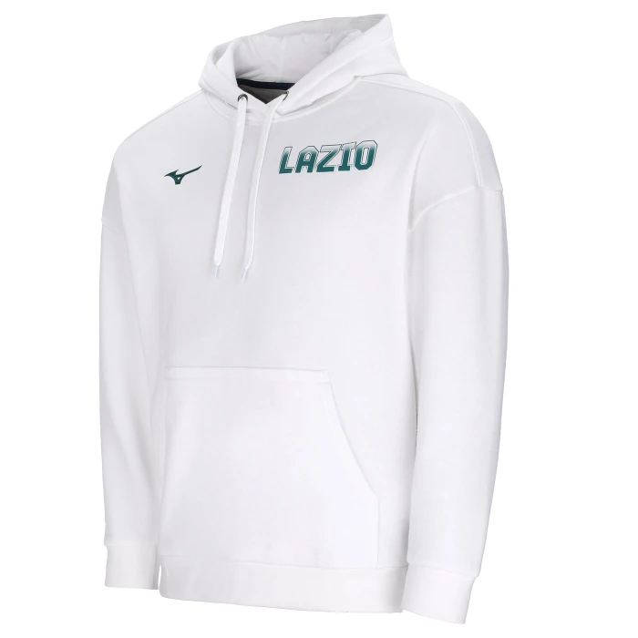 LAZIO FELPA CON CAPPUCCIO LIFESTYLE BIANCA 2025/26