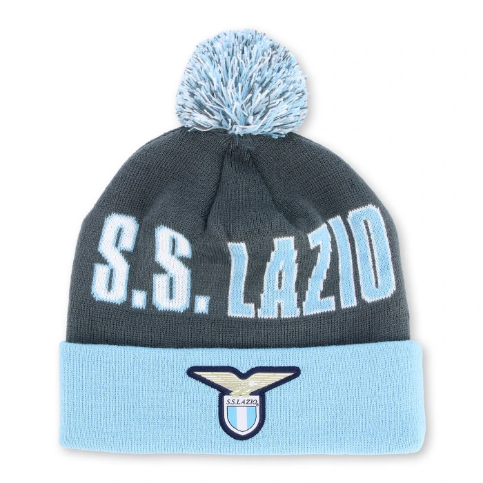 LAZIO BERRETTO POMPOM LOGO BLU 2025/26