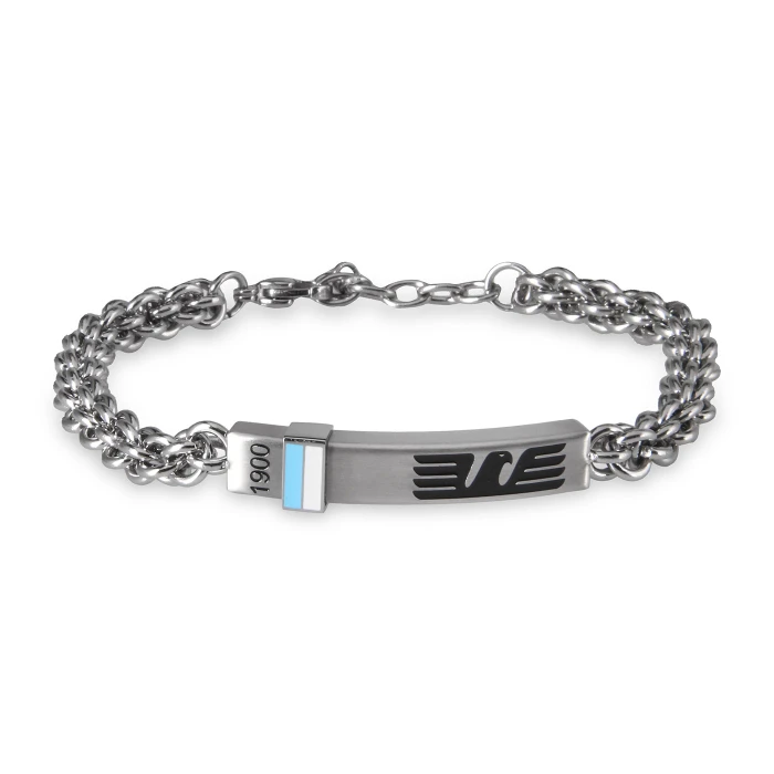 LAZIO BRACCIALE IN ACCIAIO 316L MAGLIA CATENA