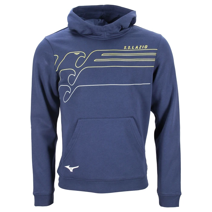 LAZIO FELPA FAN CON CAPPUCCIO GRAPHIC BAMBINO NAVY